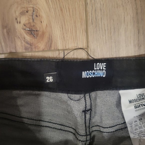 Love Moshcino Capri Ankle Mid Waist Slim Skinny Leg Black Jeans - Picture 3 of 4